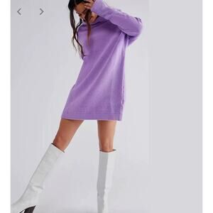 Free People New Womens Glowing Grape Ottoman Slouchy Tunic L88406 Large